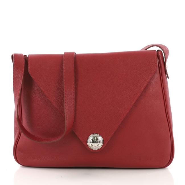 Hermes Christine Handbag Red Leather Shoulder Bag