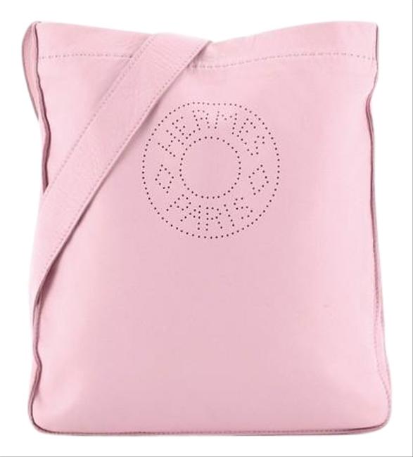 Hermes Clou De Selle Lambskin Pink Leather Cross Body Bag