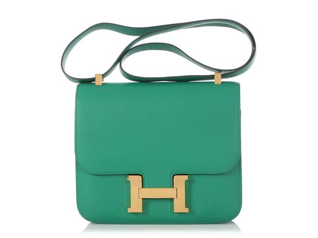 Hermes Constance 24 Evercolor Vert Vertigo Green Leather Cross Body Bag