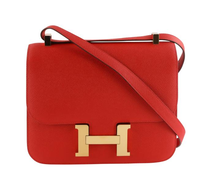 Hermes Constance 24 Red Leather Cross Body Bag