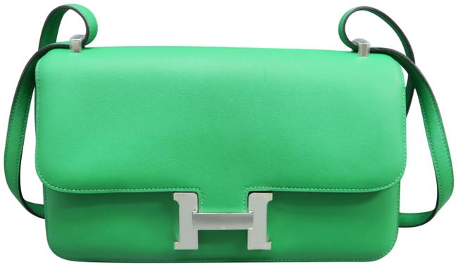 Hermes Constance Elan 25 Green Swift Shoulder Bag