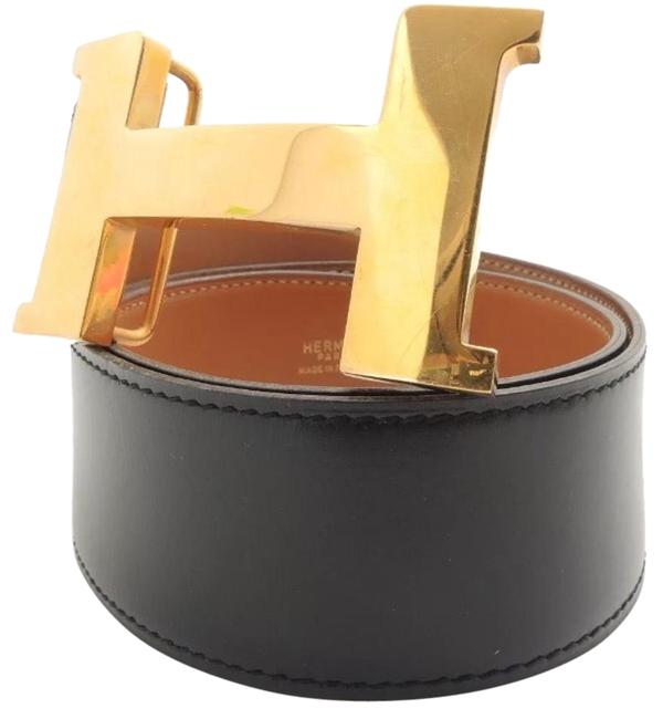 Hermes Constance Large H Gold Reversible Belt 80cm Black/Tan Leather Satchel