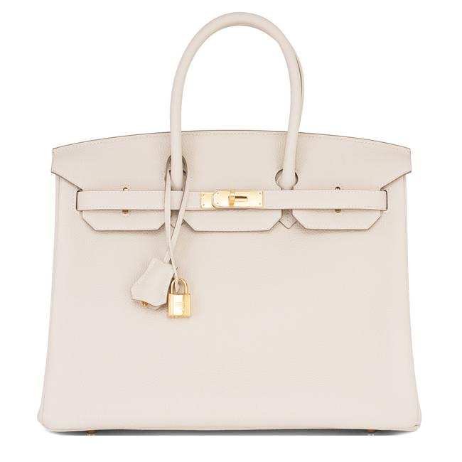 Hermes Craie Off White 35cm Togo Birkin Gold Hardware