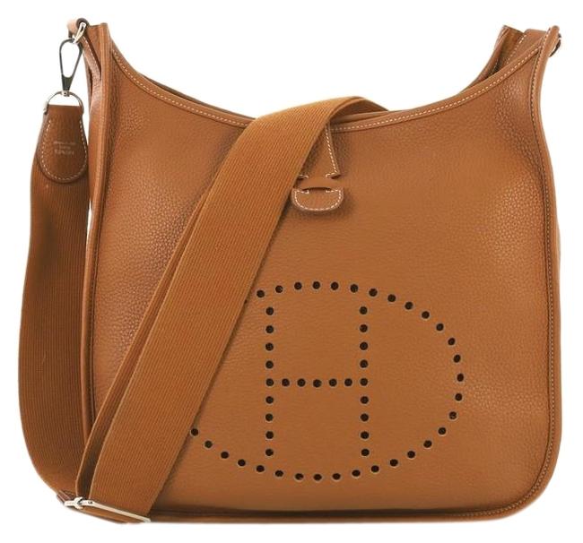 Hermes Crossbody Evelyne Gen Iii Clemence Pm Brown Leather Messenger Bag
