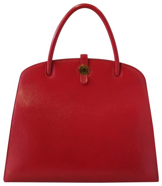 Hermes Dalvy 30 Red Leather Satchel