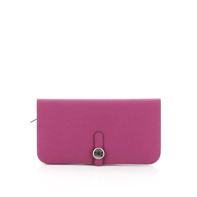 Hermes Dogon Recto Verso Wallet Pink Leather Clutch