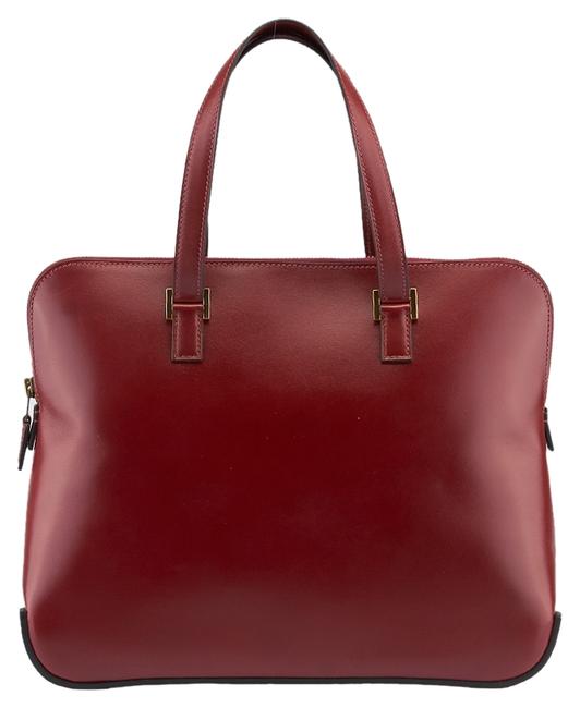 Hermes Escapade 42887 Maroon Leather Tote