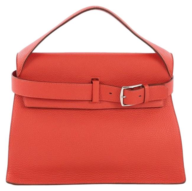 Hermes Etribelt Handbag Togo Orange Leather Satchel