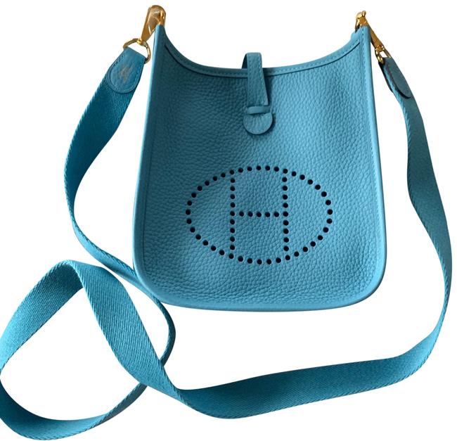 Hermes Evelyne 16 Tpm Bleu De Nord Clemence Taurillon Leather Messenger Bag