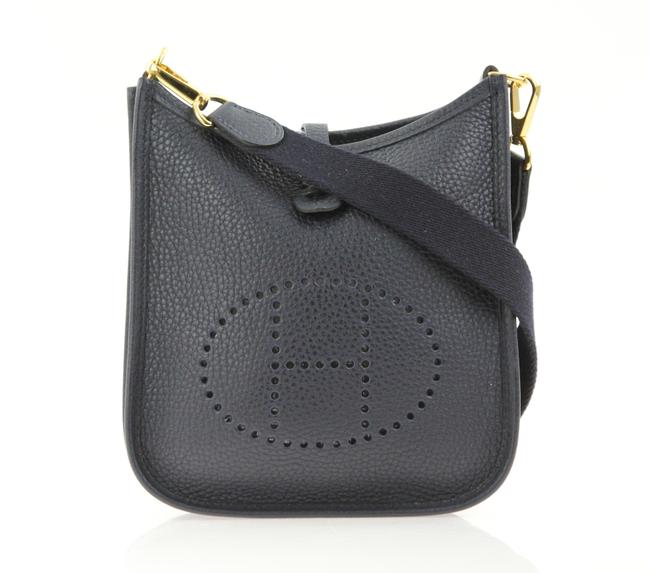 Hermes Evelyne 16 Tpm Blue Leather Shoulder Bag