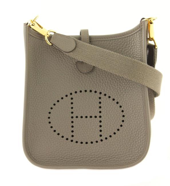 Hermes Evelyne 16 Tpm Gris Etain Grey Leather Cross Body Bag