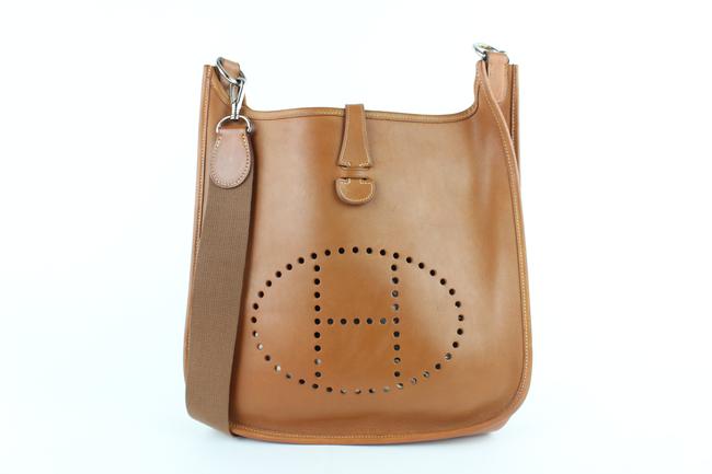 Hermes Evelyne 228760 Brown Leather Cross Body Bag