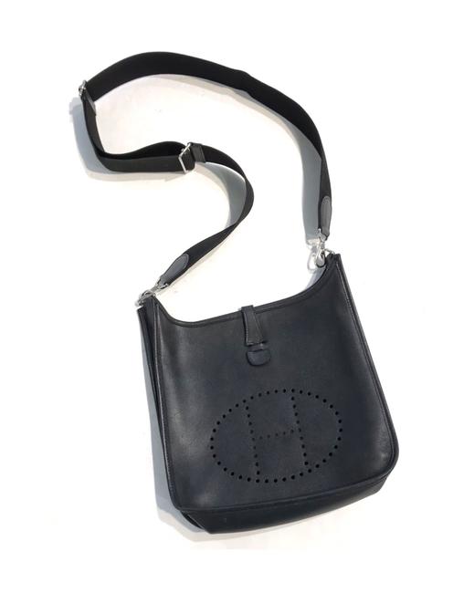 Hermes Evelyne 29 Black Epsom Leather Cross Body Bag