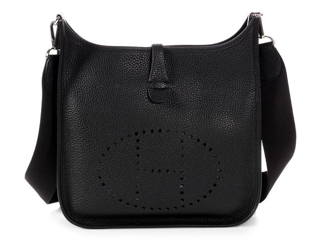 Hermes Evelyne 3 Pm Clemence Black Leather Cross Body Bag