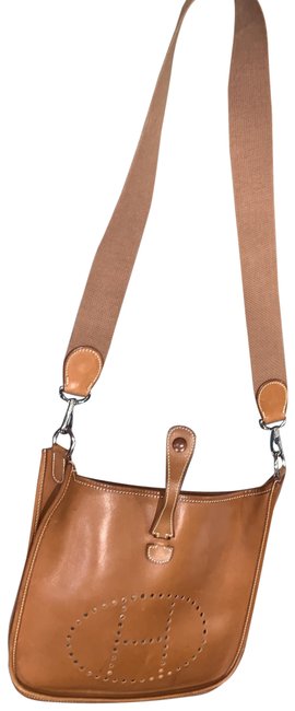 Hermes Evelyne Barenia Pm Fauve Leather Shoulder Bag