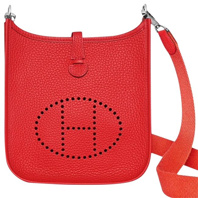 Hermes Evelyne Bougainvillea Bougainvillier Leather Cross Body Bag
