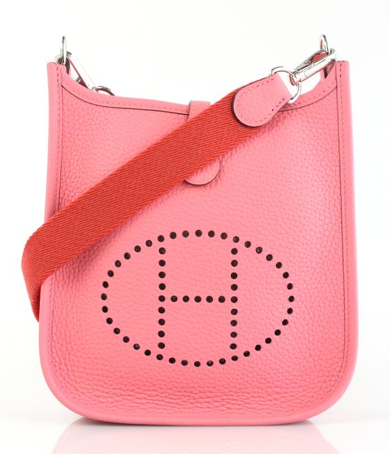 Hermes Evelyne Clemence 16 Tpm Rose Azalee Leather Shoulder Bag