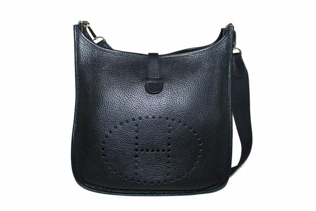 Hermes Evelyne Clemence Gm Black Leather Shoulder Bag