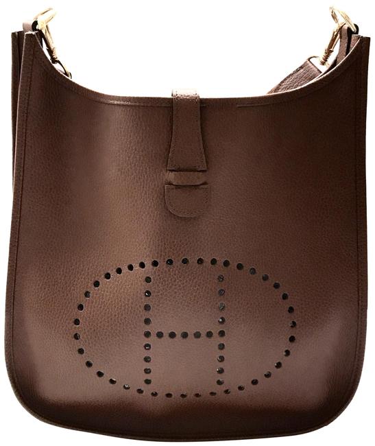 Hermes Evelyne Clemence I 33 Brown Shoulder Bag