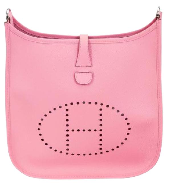 Hermes Evelyne Confetti Pink Leather Cross Body Bag