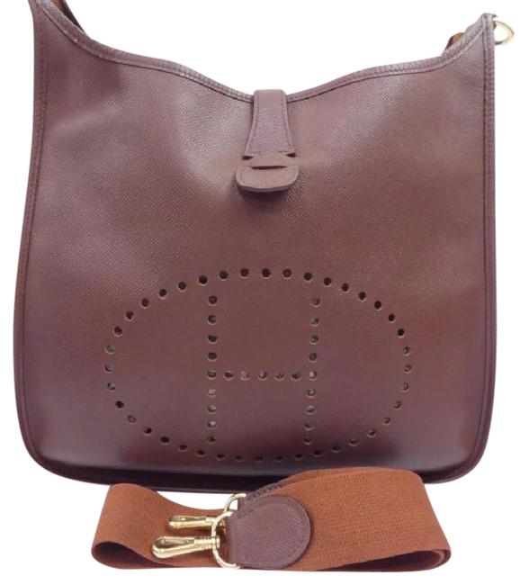 Hermes Evelyne Couchevel Gm Brown Leather Shoulder Bag