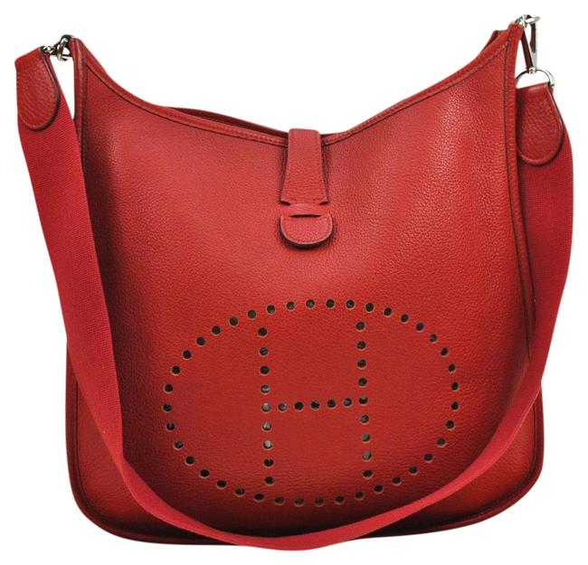 Hermes Evelyne Cross Body Red Shoulder Bag