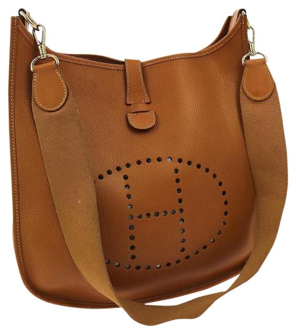 Hermes Evelyne Cross Body Tan/Brown Tan/Brown Shoulder Bag