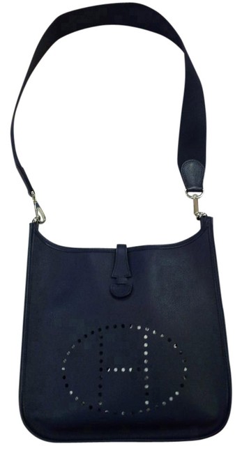 Hermes Crossbody Evelyne Pm Handbag Blue Veau Epson Shoulder Bag