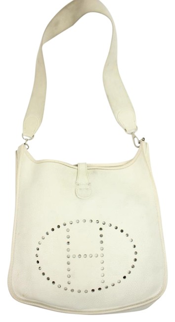 Hermes Crossbody Evelyne Herty04 White Shoulder Bag