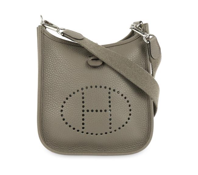 Hermes Evelyne Etain Tpm Grey Leather Cross Body Bag