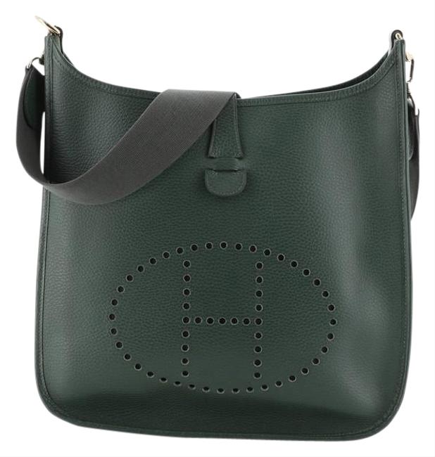 Hermes Evelyne Gen I Ardennes Gm Vert Bengale Leather Cross Body Bag