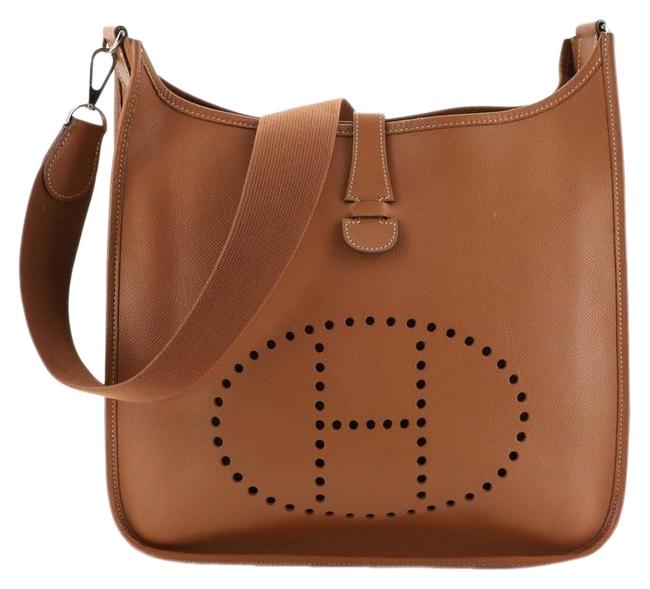 Hermes Evelyne Gen I Epsom Gm Brown Leather Cross Body Bag