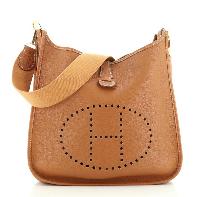 Hermes Evelyne Gen I Togo Gm Brown Leather Cross Body Bag