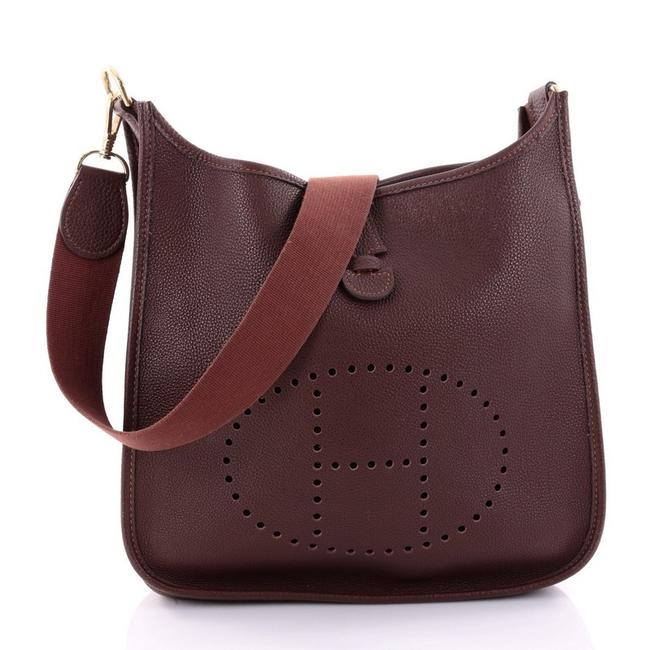 Hermes Evelyne Gen I Togo Pm Chocolate Leather Cross Body Bag