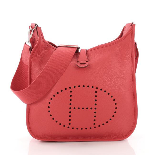 Hermes Evelyne Iii Clemence Pm Red Leather Cross Body Bag
