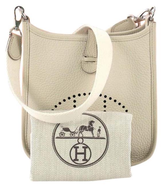 Hermes Evelyne Gen Iii Clemence Tpm Beton Leather Cross Body Bag