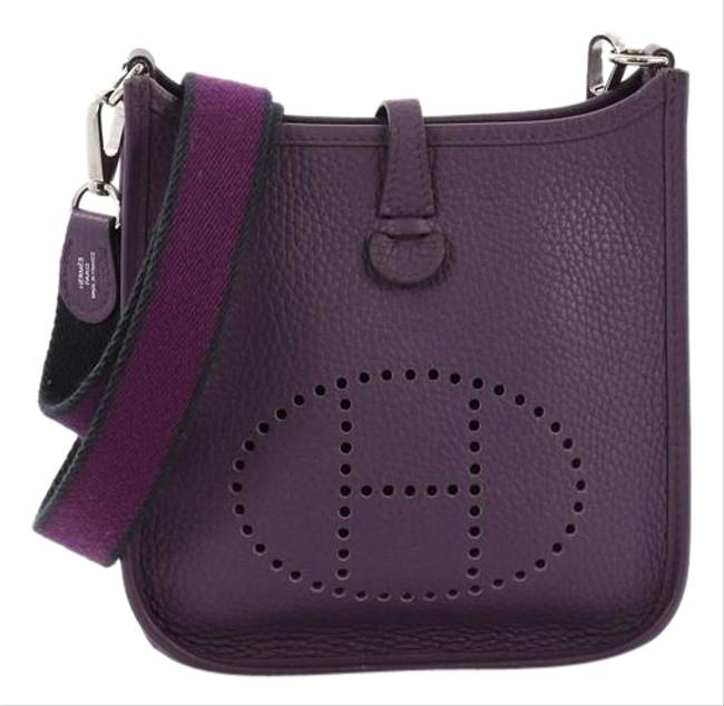 Hermes Evelyne Gen Iii Clemence Tpm Leather Cross Body Bag