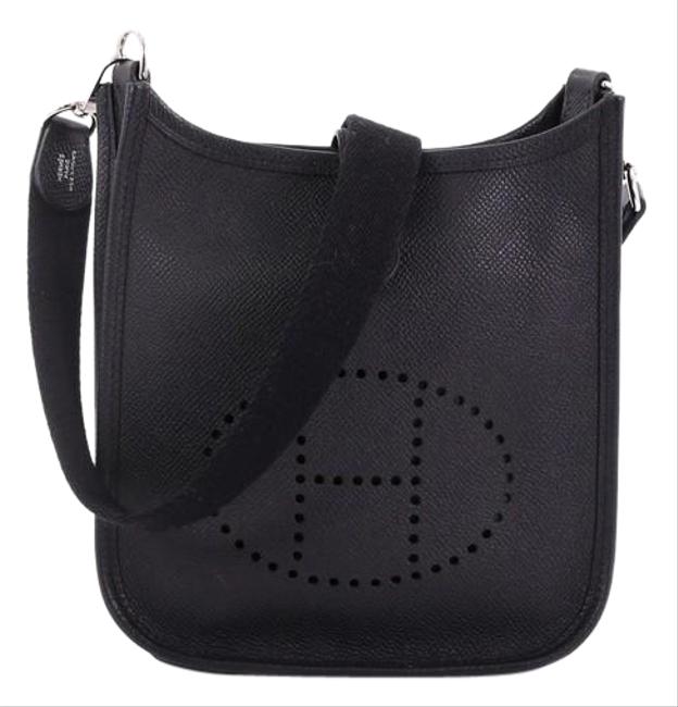 Hermes Evelyne Gen Iii Epsom Tpm Black Leather Cross Body Bag