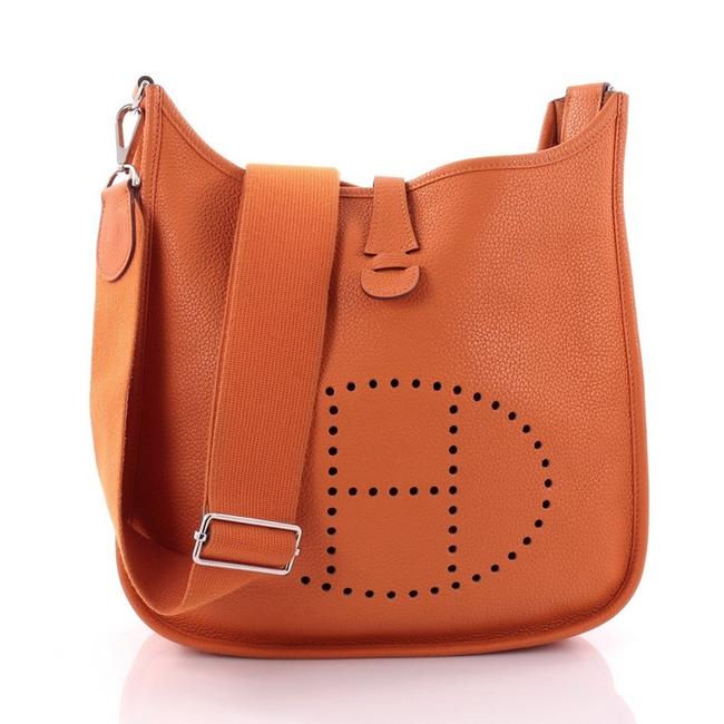 Hermes Evelyne Gen Iii Pm Orange Clemence Cross Body Bag