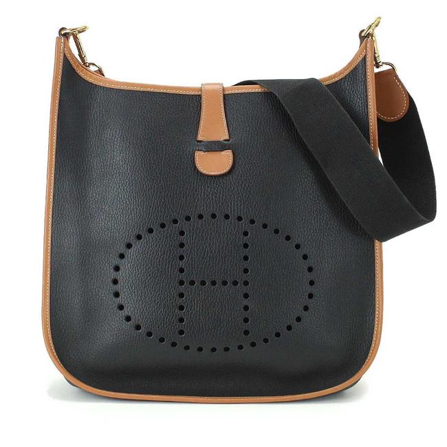 Hermes Evelyne Gm Black Togo Leather Shoulder Bag
