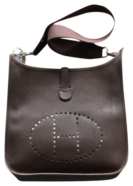 Hermes Evelyne Gm Brown Leather Shoulder Bag