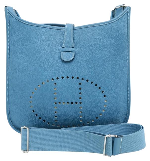 Hermes Evelyne Gm Iii Turquoise Togo Cross Body Bag