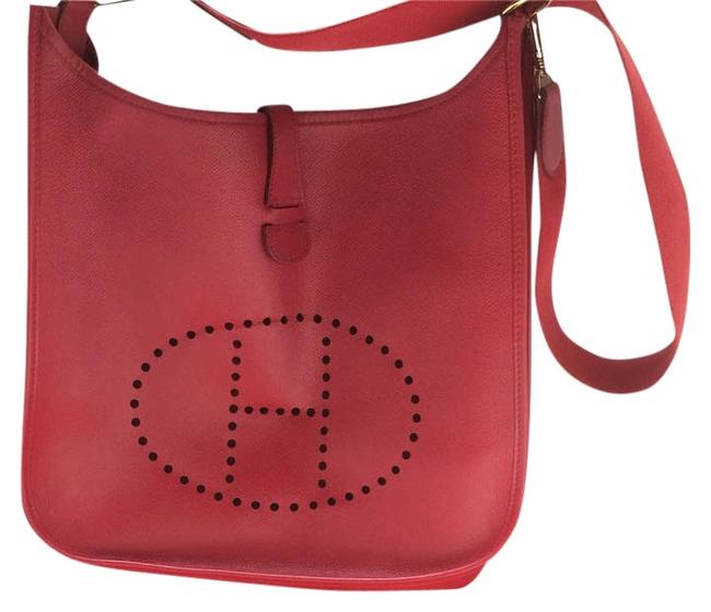 Hermes Evelyne Gm Red Shoulder Bag