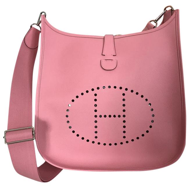Hermes Shoulder Evelyne Gm Rose Confetti Epsom Pink Leather Messenger Bag