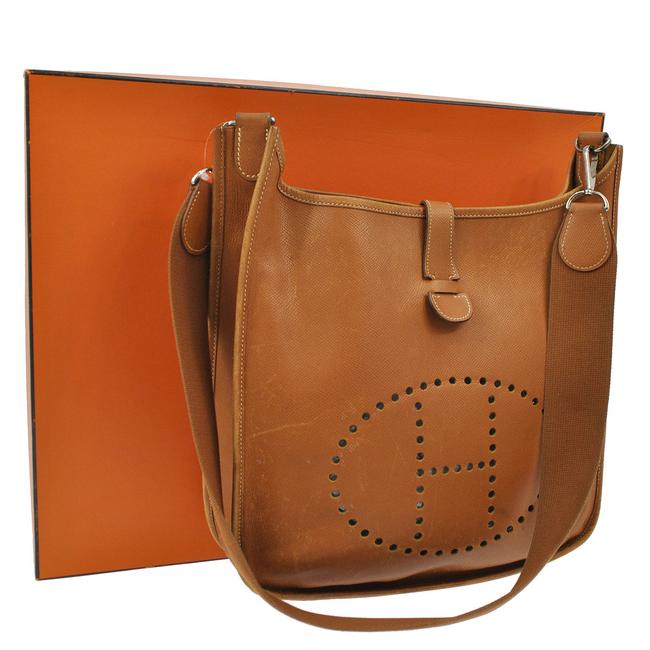 Hermes Evelyne Gm Tan/Brown Tan/Brown Cross Body Bag