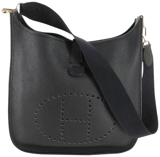 Hermes Evelyne I Gm Black Leather Shoulder Bag