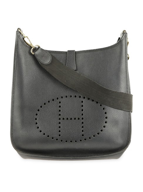 Hermes Evelyne I Gm Noir Black Leather Shoulder Bag