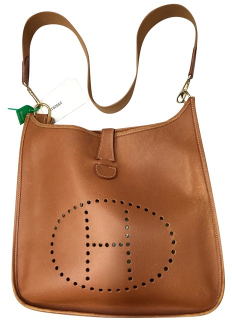 Hermes Evelyne I Gm Tan Leather Shoulder Bag