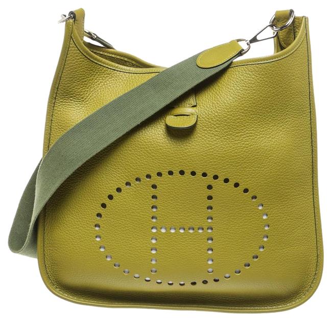 Hermes Evelyne I Green Leather Shoulder Bag