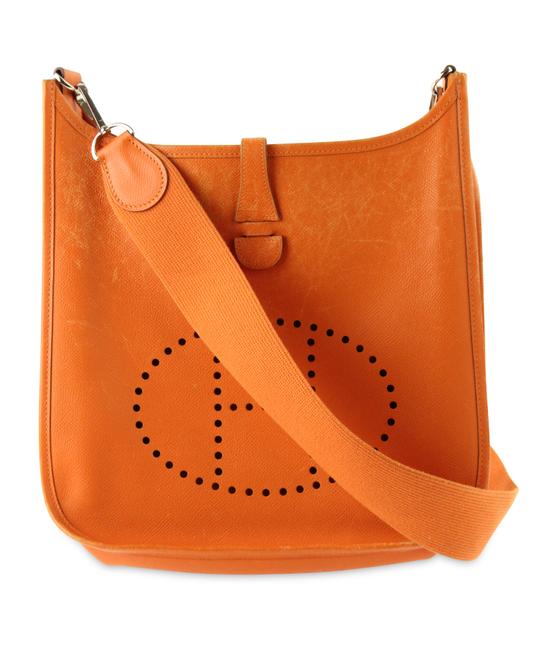 Hermes Evelyne Ii Pm Tangerine Orange Leather Shoulder Bag